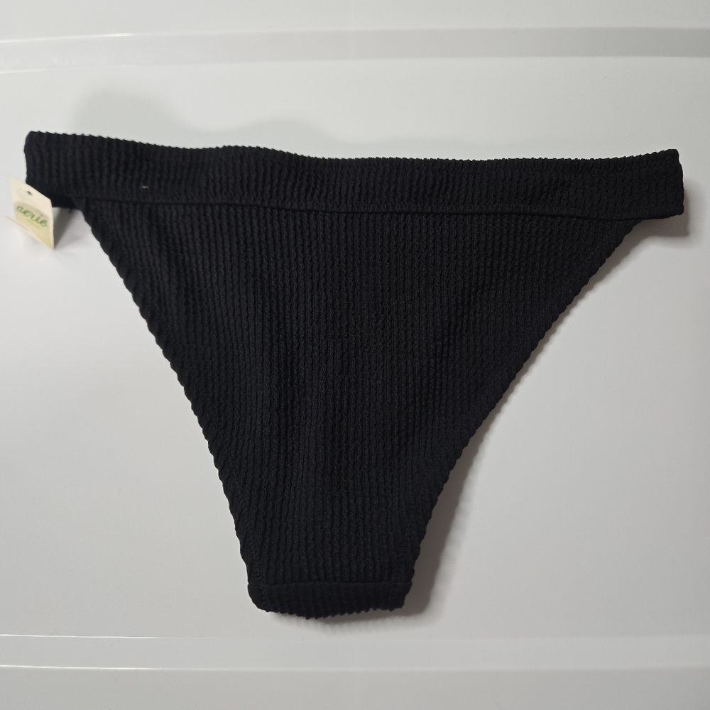 Aerie Cheeky Bikini Bottom Black - Picture 3 of 5